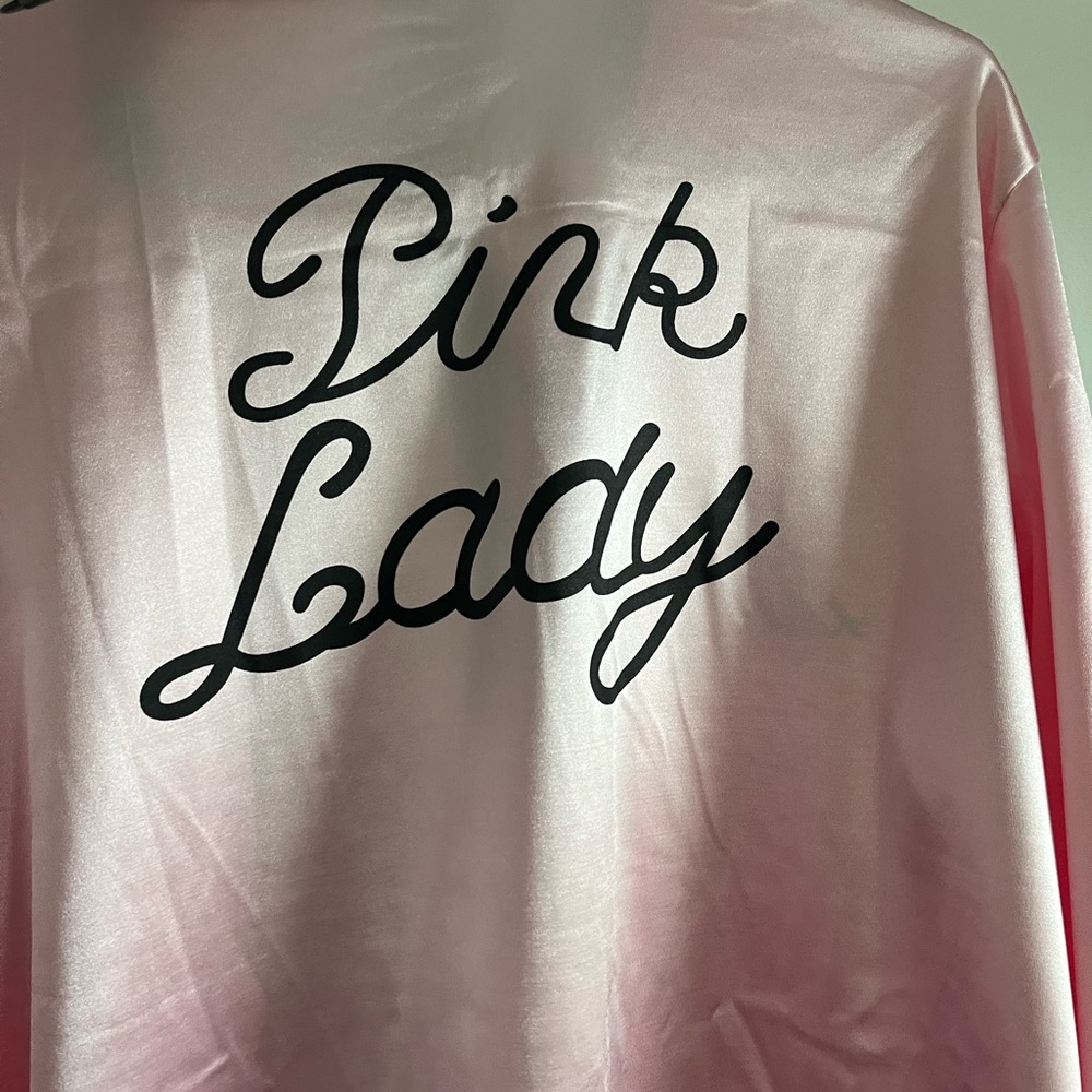 Pink lady jacket and scarf